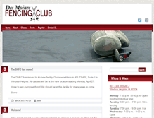 Tablet Screenshot of desmoinesfencingclub.org